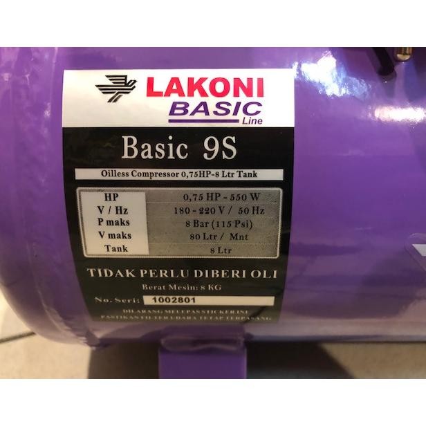 kompresor oilles lakoni basic 9 S