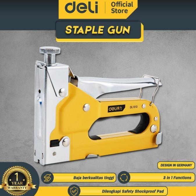 

Deli Staple Gun / Staples Tembak 3 in 1 Chromium Alat Perkakas DL1313