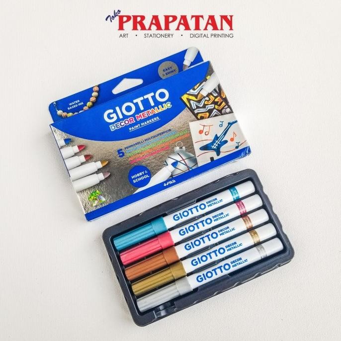 

BARU GIOTTO DECOR METAL 5 WARNA / MULTISURFACES ART MARKER