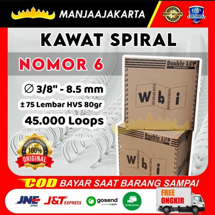 

Spiral Kawat Roll Wbi 3/8 Putih Jilid Spiral Kawat Kalender Meja Murah Murah Berkualitas