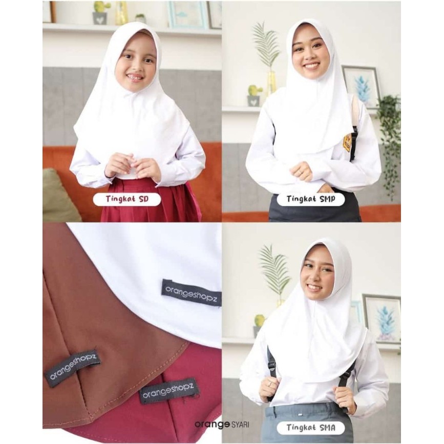 Bergo Sekolah Anak / Kerudung Sekolah Anak Sd #Original