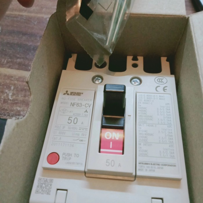 MCCB MITSUBISHI NF63-SV 3P 50A ORIGINAL