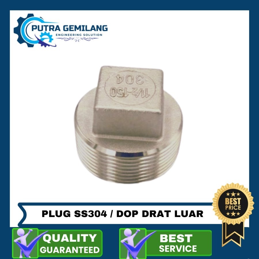 1/4" inch / PLUG DOP STAINLESS DRAT LUAR