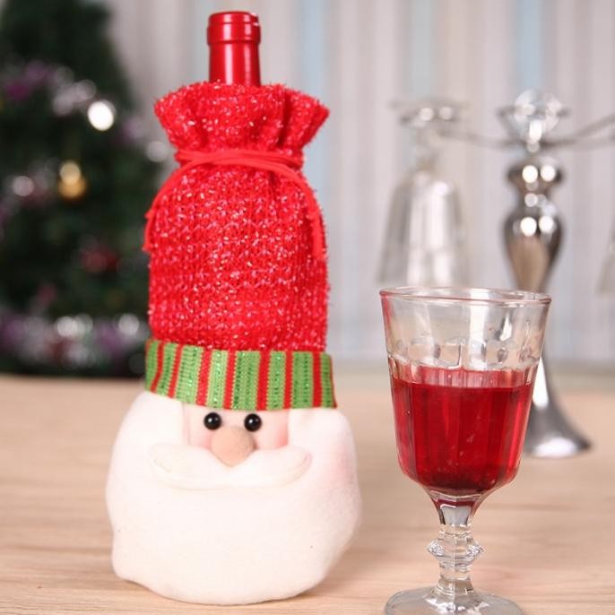 

Sale! Sarung Botol Natal Santa Wine Bottle Cover Christmas Gift Kado Natal