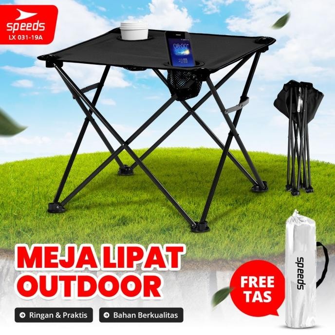 SPEEDS Meja Lipat Outdoor Meja Camping Meja Portable 031-19