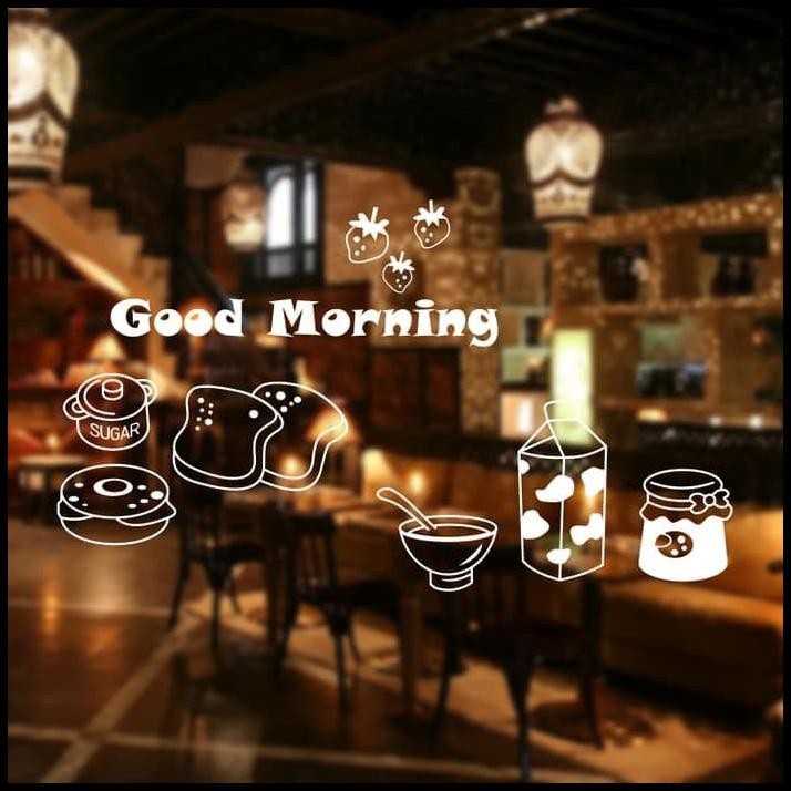 

TERMURAH CUTTING STICKER GOOD MORNING STIKER KAMAR RUMAH KANTOR TOKO CAFE !!!