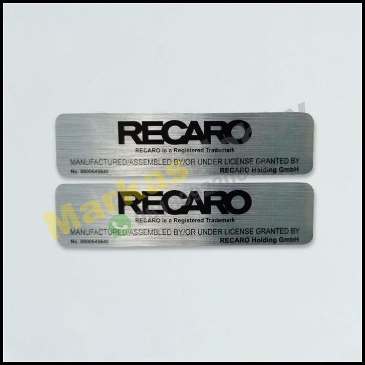 

TERBARU STIKER RECARO LABEL MANUFACTURED !!!!