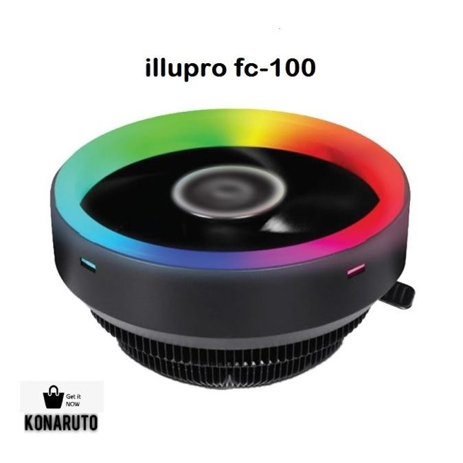 Sale Illupro Fan Processor Rgb Fan Lga 1155 Fan Gaming Intel Amd Fc-100