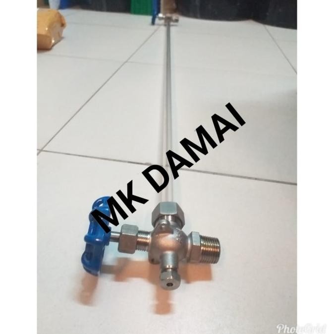 

Kran Kaca Stainless 1/2"( 1Set + Pipa) Kran Penduga / Sight Glass Original Dan Terpercaya