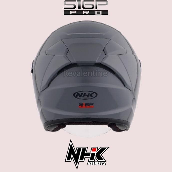 Nhk S1Gp Pro Grey Glossy Solid | Helm Half Face S1-Gp Abu Kilap Sni