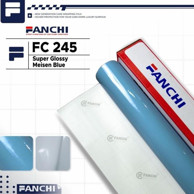 

READY ROLL STICKER FANCHI FC245 SUPER GLOSSY MEISEN BLUE 50CM X 8,5M ROLL