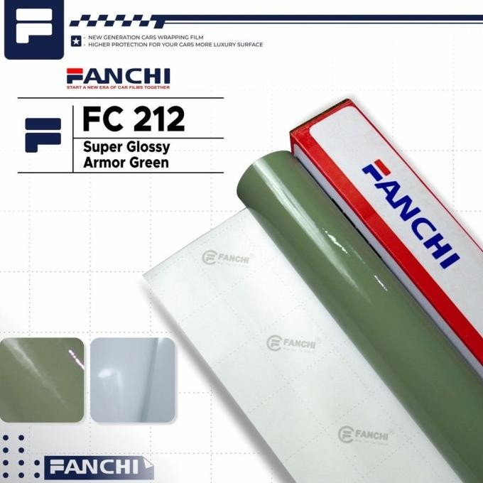 

BARU ROLL STICKER FANCHI FC212 SUPER GLOSS ARMOR GREEN 50CM 8,5M ROLL