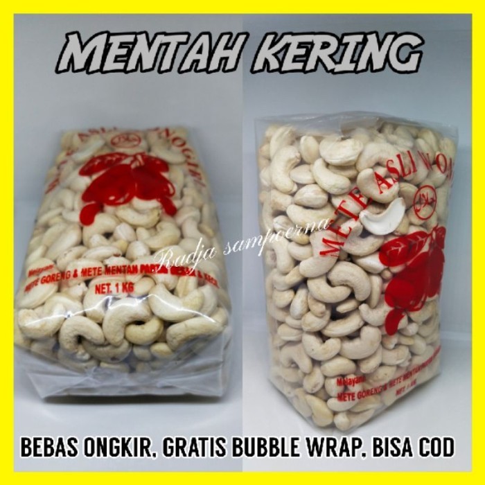 

Ready Kacang Mede Mentah Kering 1Kg Mete Asli Wonogiri Grade A