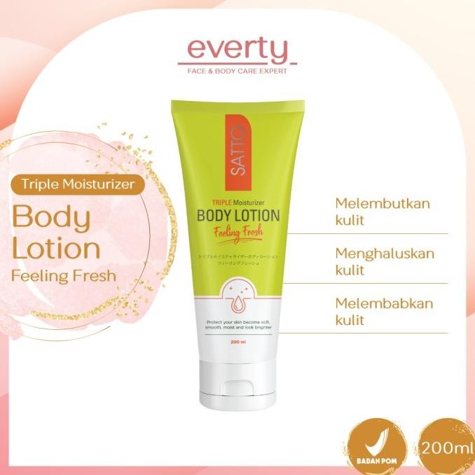 SATTO Triple Moisturizer Whitening Body Lotion Feeling Fresh
