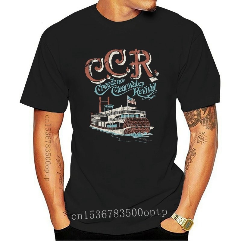 Creedence Clearwater Revival Riverboat Pria T Shirt Ccr Proud Mary Rock Band |WHaoL1VP|