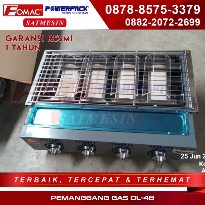 TERBARU Panggangan sate bakso sosis bakar getra 4 tungku OL4B gas roaster