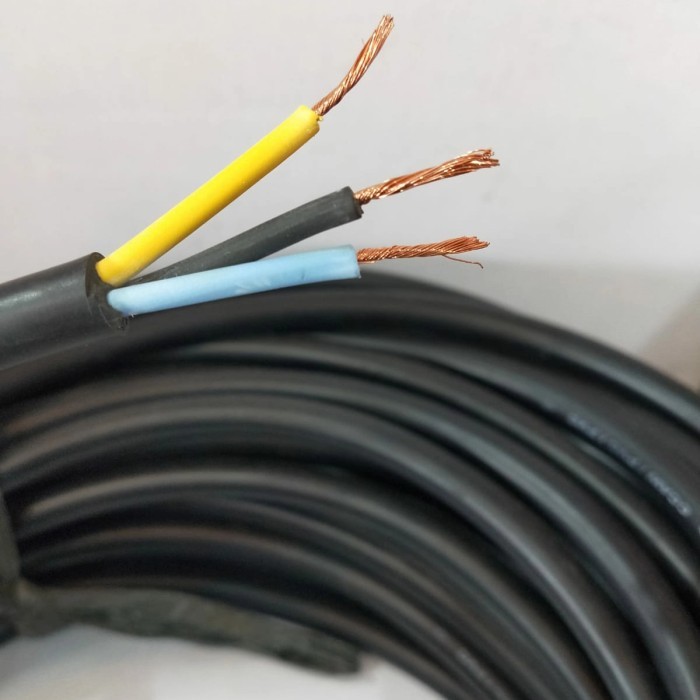 PRODUK TERBATAS kabel hitam isi 3 serabut 3x1,5 electron/kabel serabut isi 3 permeter