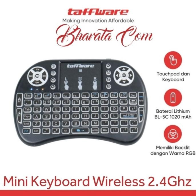 

Diskon! Keyboard Air Mouse i8 Mini Keypad Wireless Touchpad Backlight Rainbow