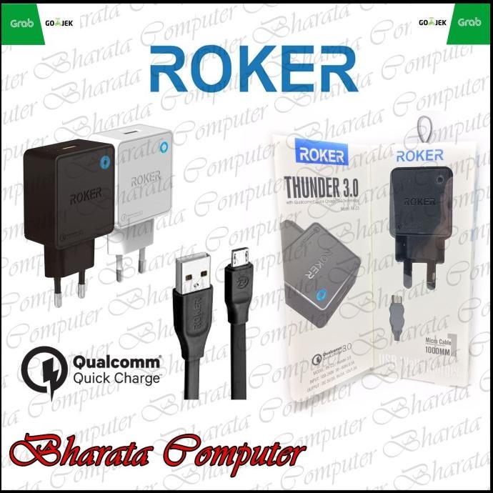 

Diskon! Charger HP ROKER RK-C5 THUNDER QC 3.0 + Data Cable Type-C