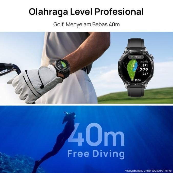 

Terlaris Promo Huawei Watch Gt 5 Pro 46Mm Ceramic And Titanium | Pro-Level Sports |Gold Course Map | Up To 2-Week Battery Life Ready Stok