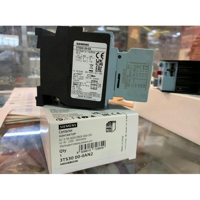 Ready Kontaktor Contactor Siemens 3Ts3000-0An2 + Aux 2No2Nc (220V) ( 3Tf30 )