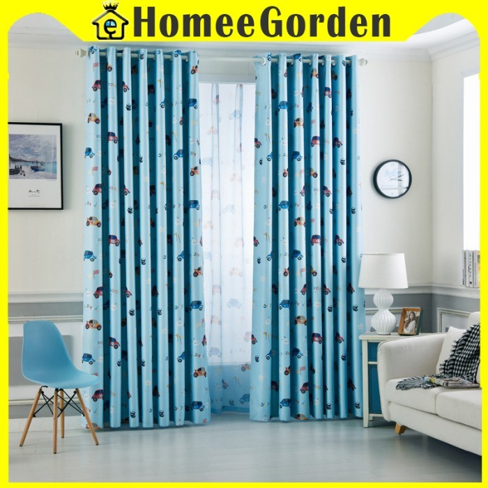 NEW Gorden blackout jendela karakter Gordyn biru mobile anak laki laki