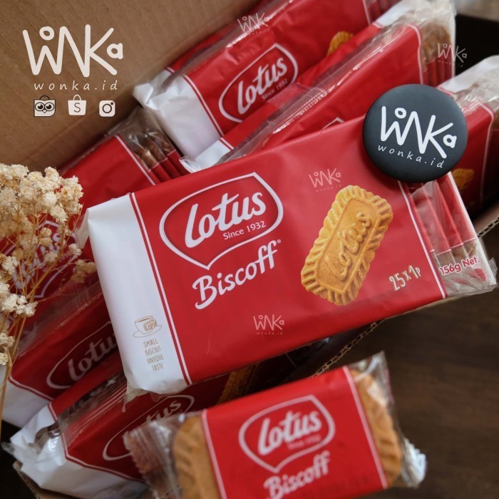 

TERJAMIN Lotus Biscoff Individual Pack 25 - Biskuit Speculoos Caramel Cookies