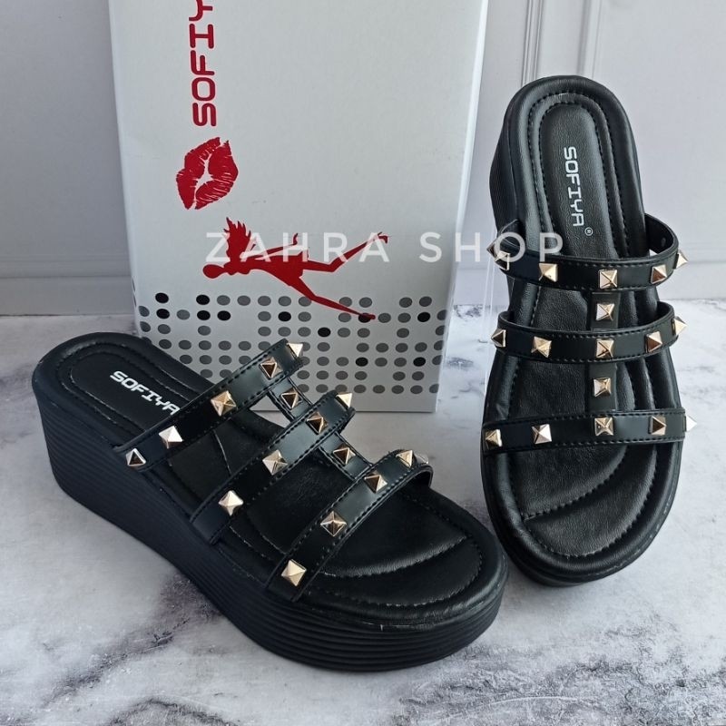 Sepatu Wanita Sandal Wedges Wanita Terbaru Wedges Sofiya Wanita Sandal Wedges Sofiya termurah