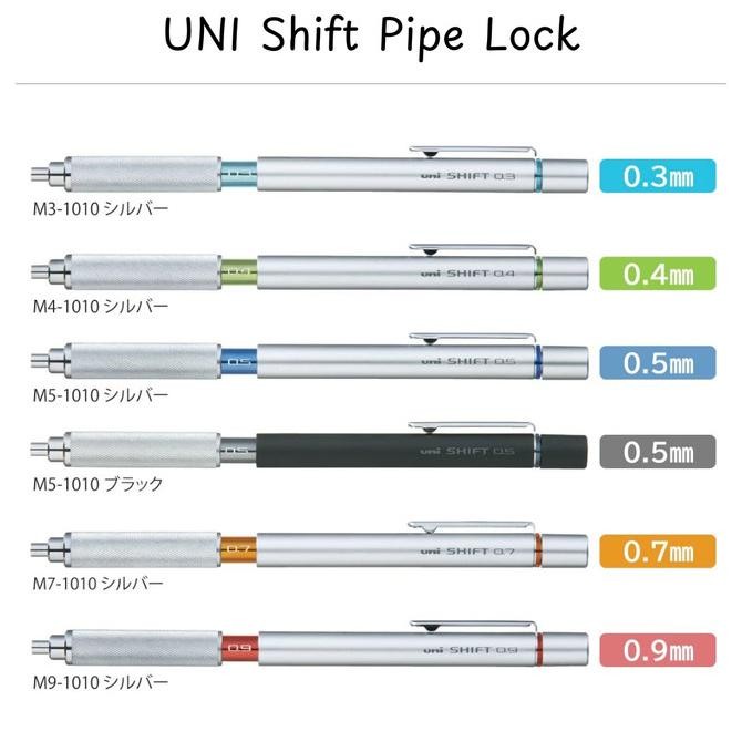 

BEBAS ONGKIR - Uni Shift Pipe Lock Drafting Pencil Mechanical Pencil 0.3 0.4 0.5 0.7 0.9 mm Pensil Mekanik untuk Menggambar