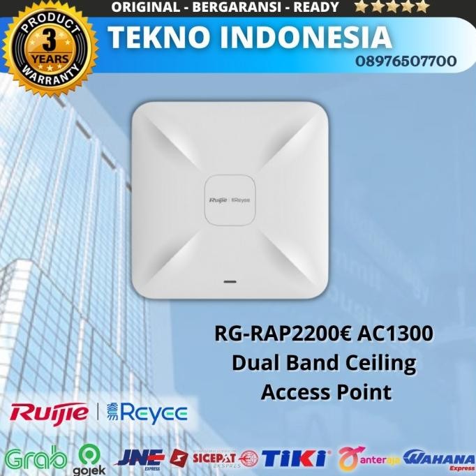 BEBAS ONGKIR - Ruijie Reyee RG RAP2200(E) AC1300 Dual Band Ceiling Access Point WiFi