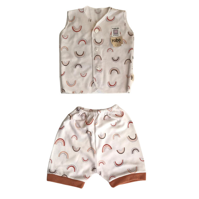 NEW YOBO Baby Set Newborn - Baju Setelan Kutung Bayi 0-3 m