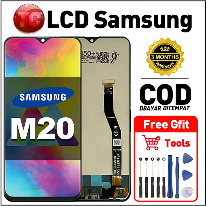 Original Lcd SAMSUNG M20 fullset ori asli Layar hp touchscreen Sentuh Versi Tinggi COD