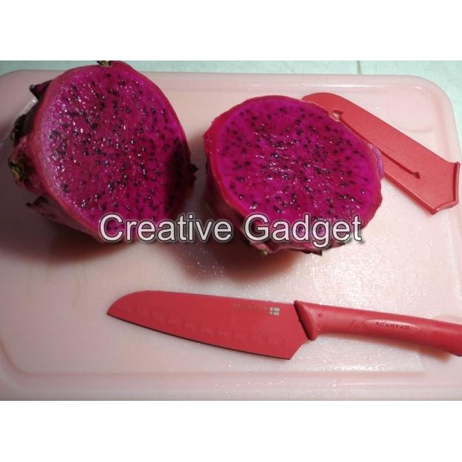 Scanpan Santoku Knife - Pisau Dapur Colorful - Red / Merah + penutup