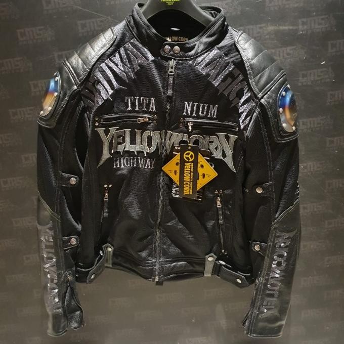 Jacket Motor Yellow Corn YB-1109 Titanium Black Gunmetal Original