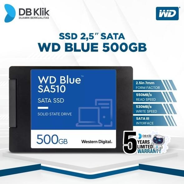 

BLUE- WD SSD BLUE 500GB / 2.5" SATA 7MM SSD / 3D NAND SSD