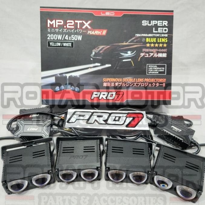 

BLUE- MINI PROJIE PRO7 MP.2TX SUPER LED BLUE LENS 4X50W / MP 2TX