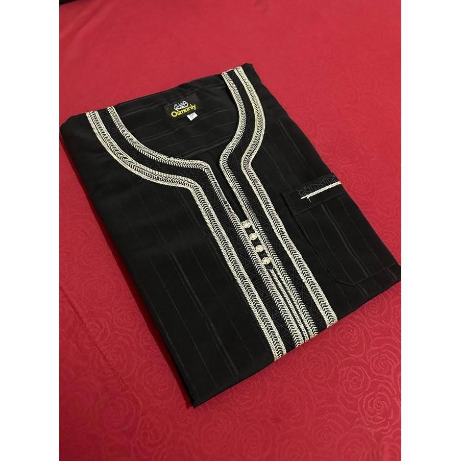 Baju Muslim Jubah Gamis Sultan Motif Dubai Pria Maroko Maroco LAT