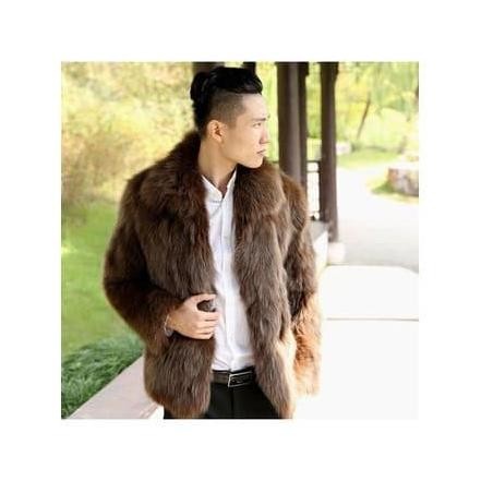 Fur Coat Fox Fur Men's Coat Jacket