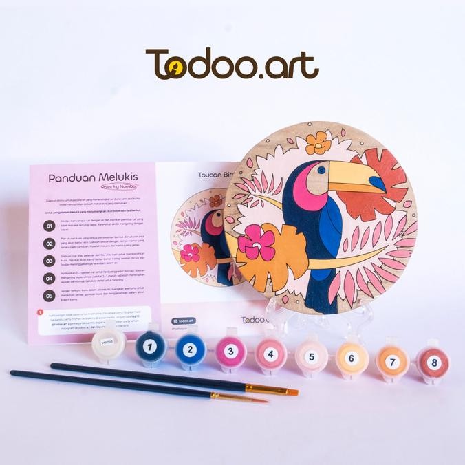 

Wooden Paint By Numbers Kit: Toucan Bird - Animal Series | Todoo.Art | Painting Kit | Wall Art And Table Display Murah!