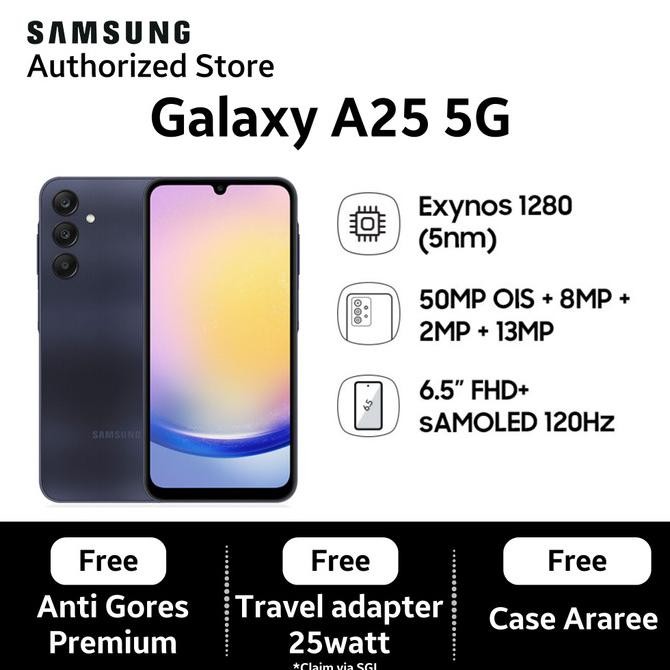 

BLUE- SAMSUNG GALAXY A25 5G 8/256GB - BLUE BLACK