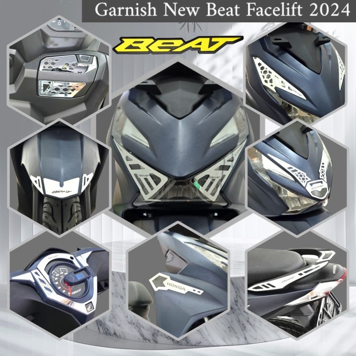 Aksesoris Garnish Honda Beat Facelift 2024 Cover Garnish Beat New 2024