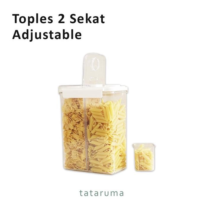 

new aru - toples 2 sekat adjustable kedap udara serbaguna termurah