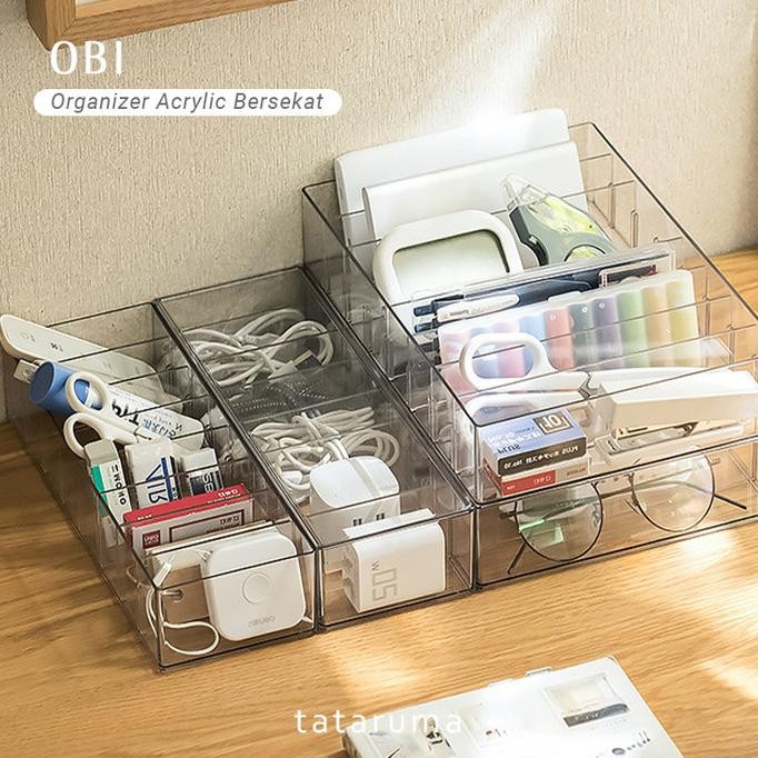 

obi - organizer akrilik sekat adjustable serbaguna termurah