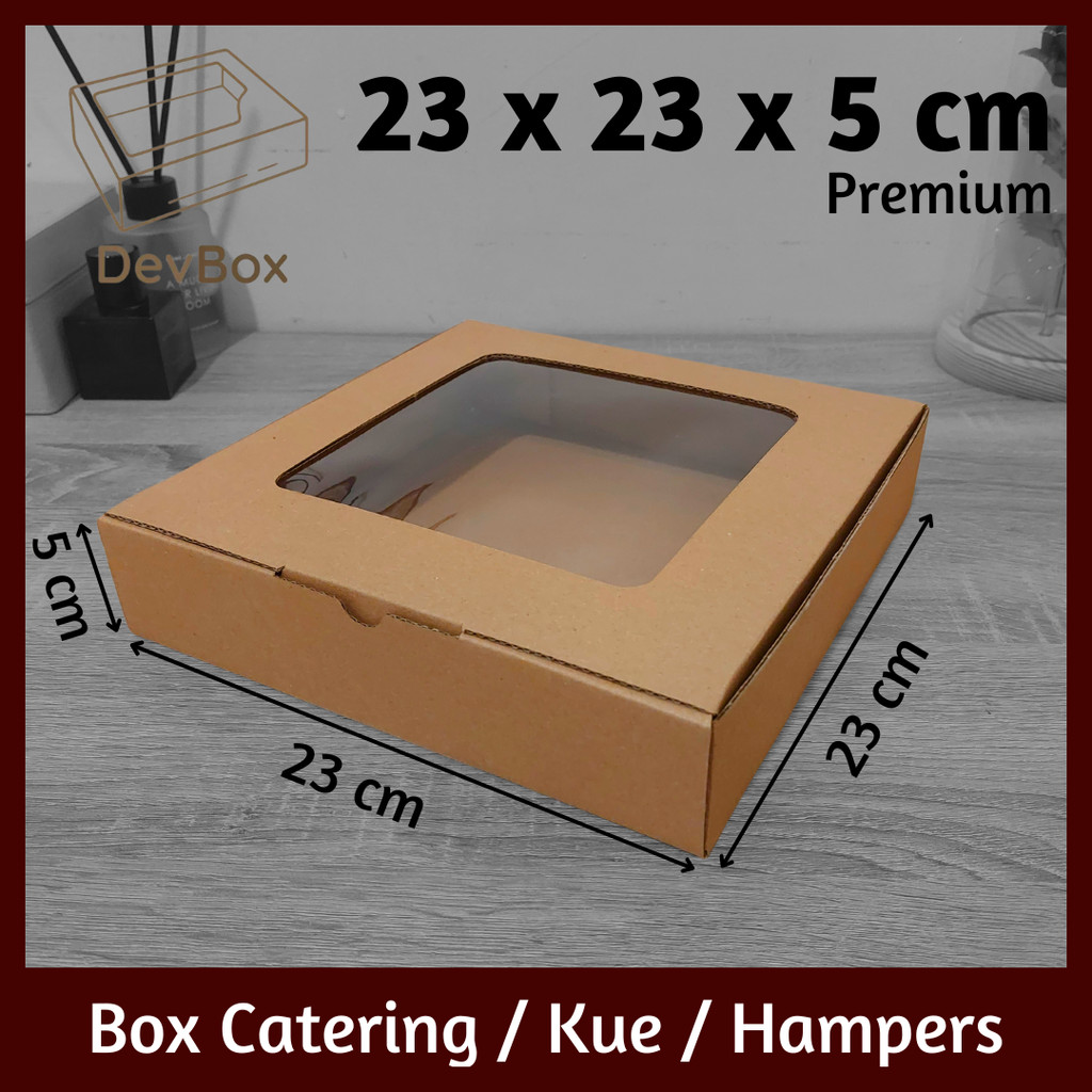 

Kardus Mika 23 x 23 x 5 cm | Kotak Makanan, Catering, Kue, Hampers, Hadiah | Model Pizza Tanpa Lakban