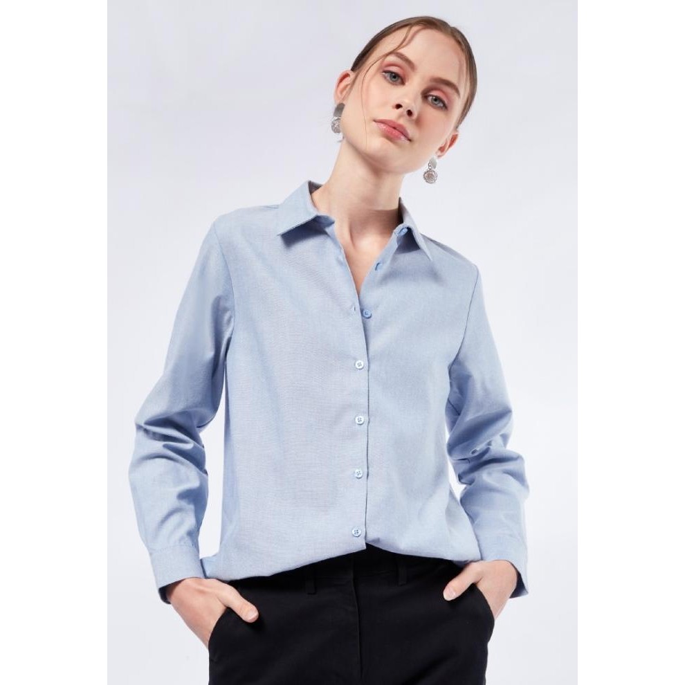

BLUE- EXECUTIVE BASIC OXFORD LONG SLEEVE SHIRT 5-BLWBSC508O031 LT. BLUE