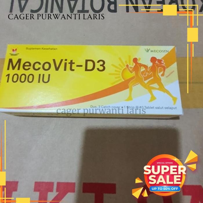 MECOVIT D3 / VITAMIN D3 1000IU PERBOK FREE ONGKIR