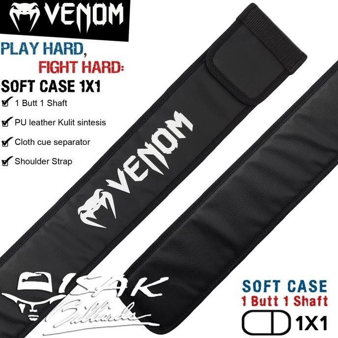 Venom Soft Cue Case 1X1 - Vinyl Tas Ransel Stik Billiard 1Butt 1 Shaft