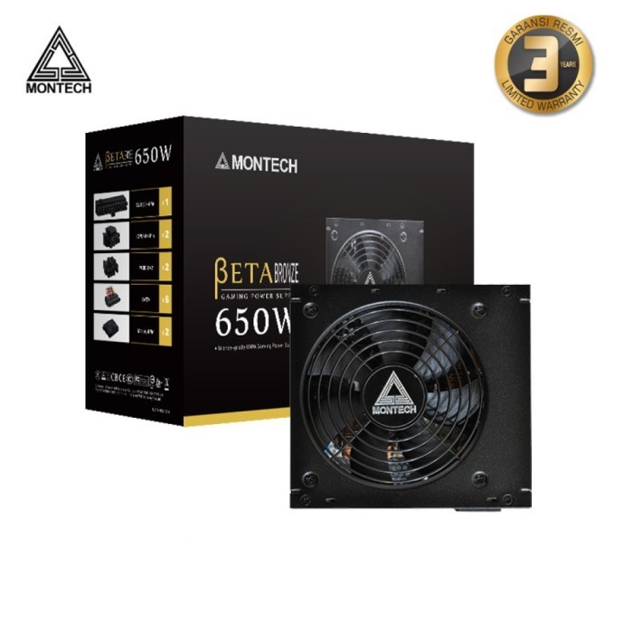 PSU MONTECH BETA 650 BRONZE 650W 80+ BRONZE POWERSUPPLY