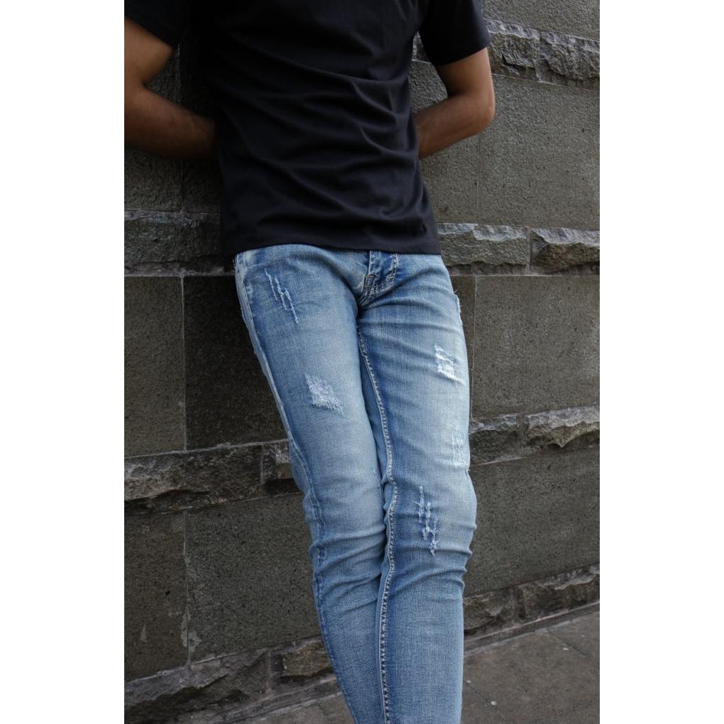 

BLUE- WEIRD JEANS - BLUE ICE - CELANA JEANS PRIA SKINNY SLIMFIT STRETCH