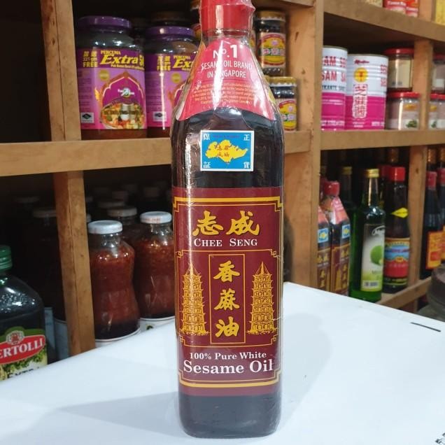 Chee Seng Double Pagoda Pure White Sesame Oil/ Nyak Wijen Putih 750Ml